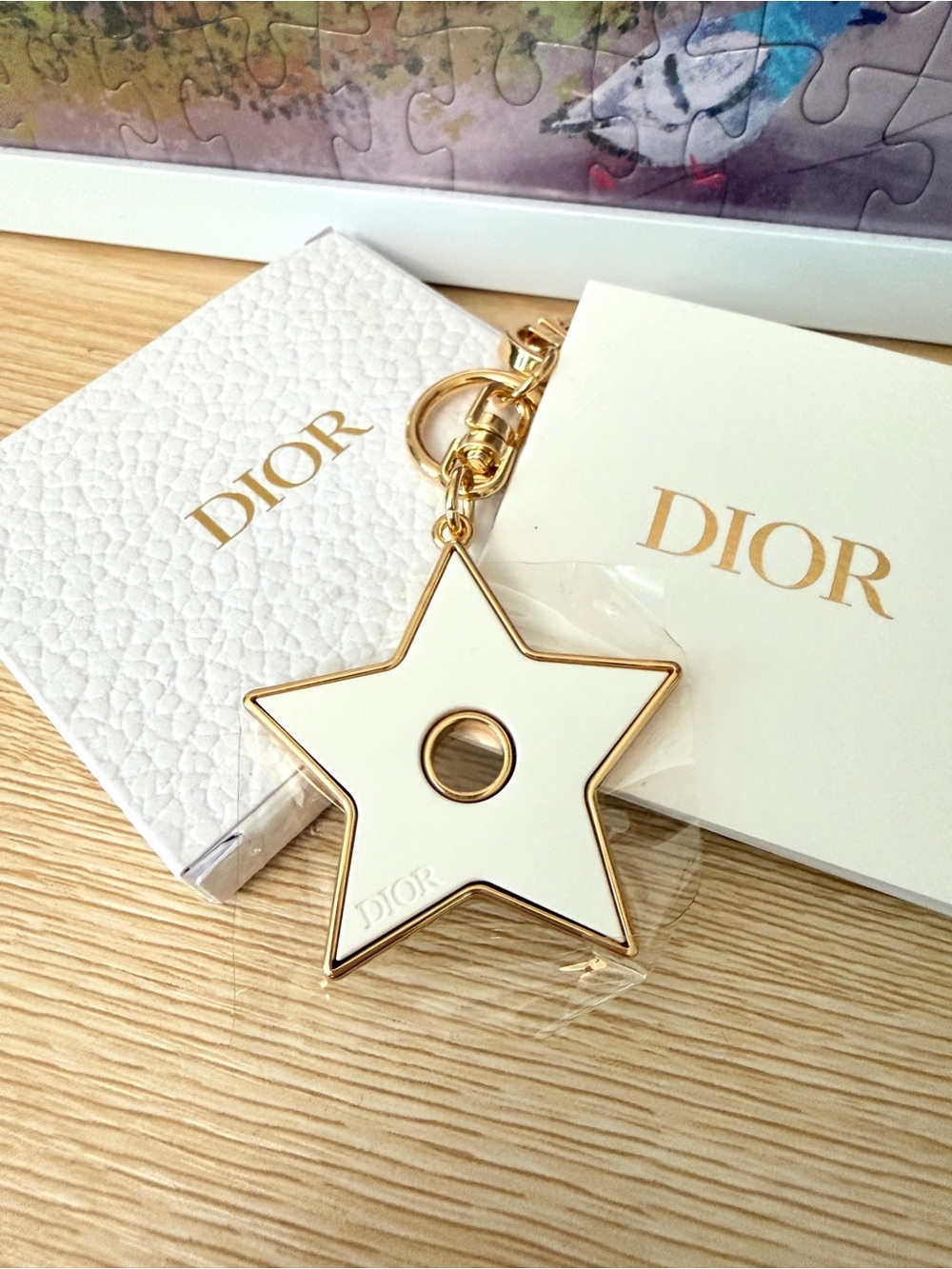 Dior Gold Star Perfumable Keychain Charm